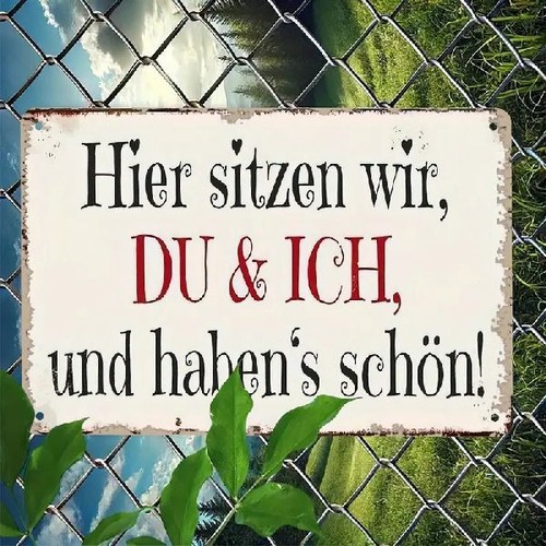 Blechschild hier sitzen wir - blechschild,