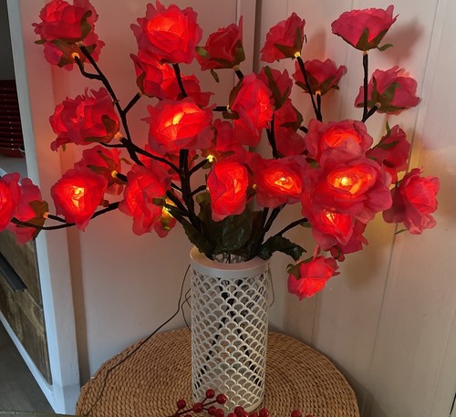 Led gartenstecker pink roses - led-gartenstecker,