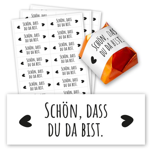 Aufkleber schön dass du - dass,