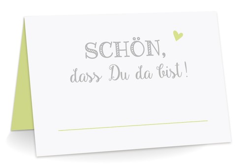 Tischkarten schön dass da - du,